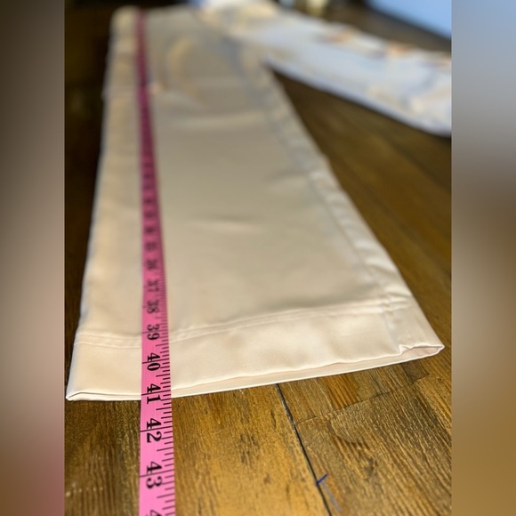 Tractr Light Beige Cargo Satin Trousers Pants Wide Leg Elastic waistband Sz 4/27 - Picture 4 of 12